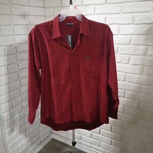 NWT West Coast Connection Men's Size Large Red Button Front Shirt